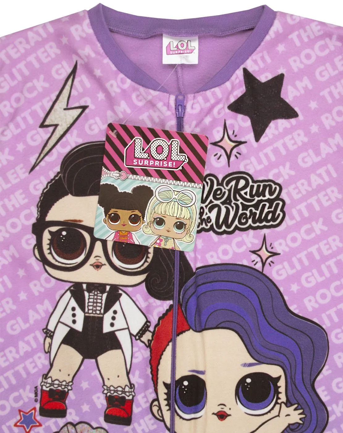 LOL Surprise Doll We Run the World Girl's Onesie - Purple