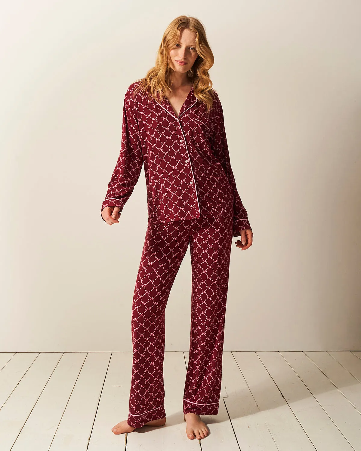 Long Pajama Set - Rouge Bow