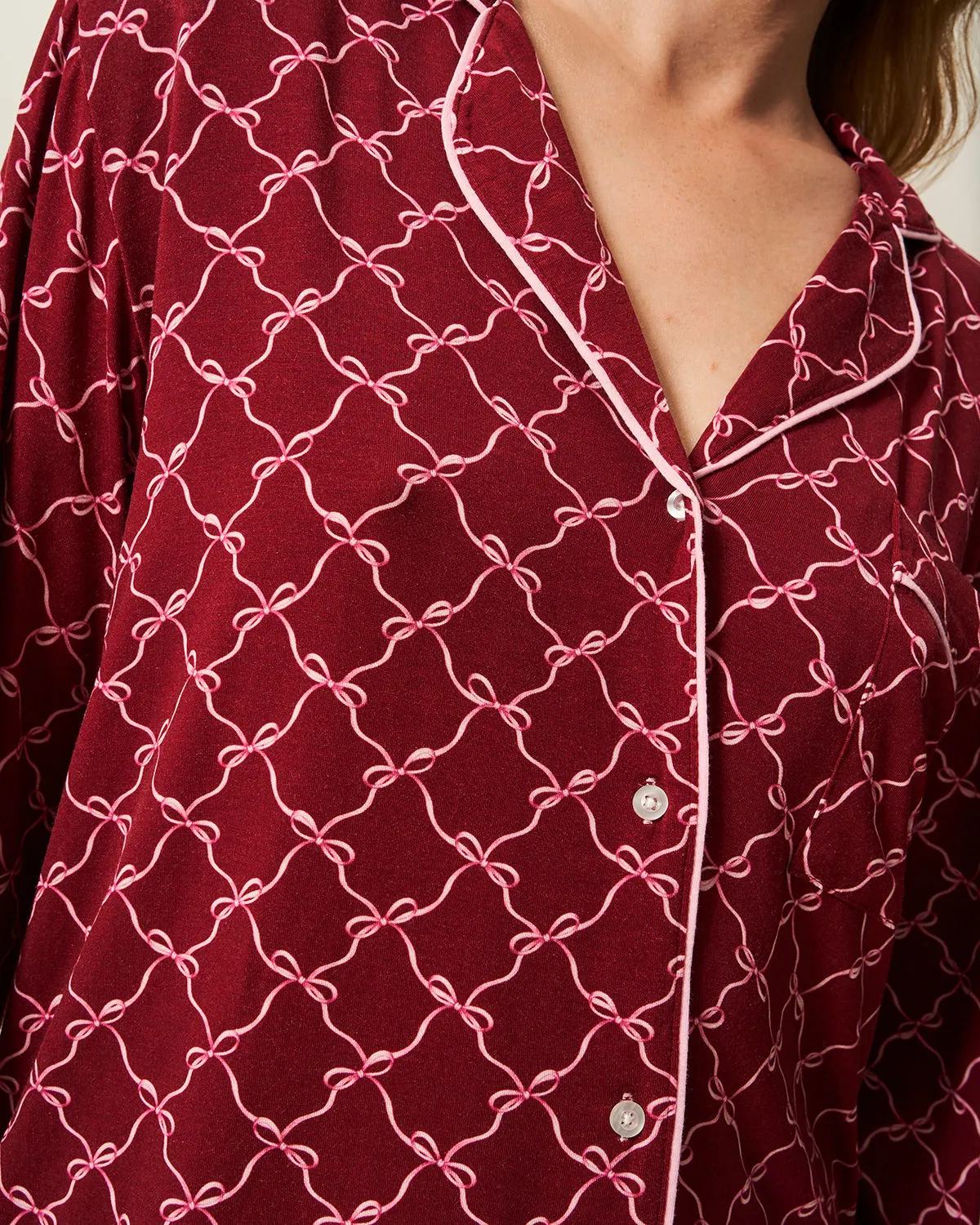 Long Pajama Set - Rouge Bow