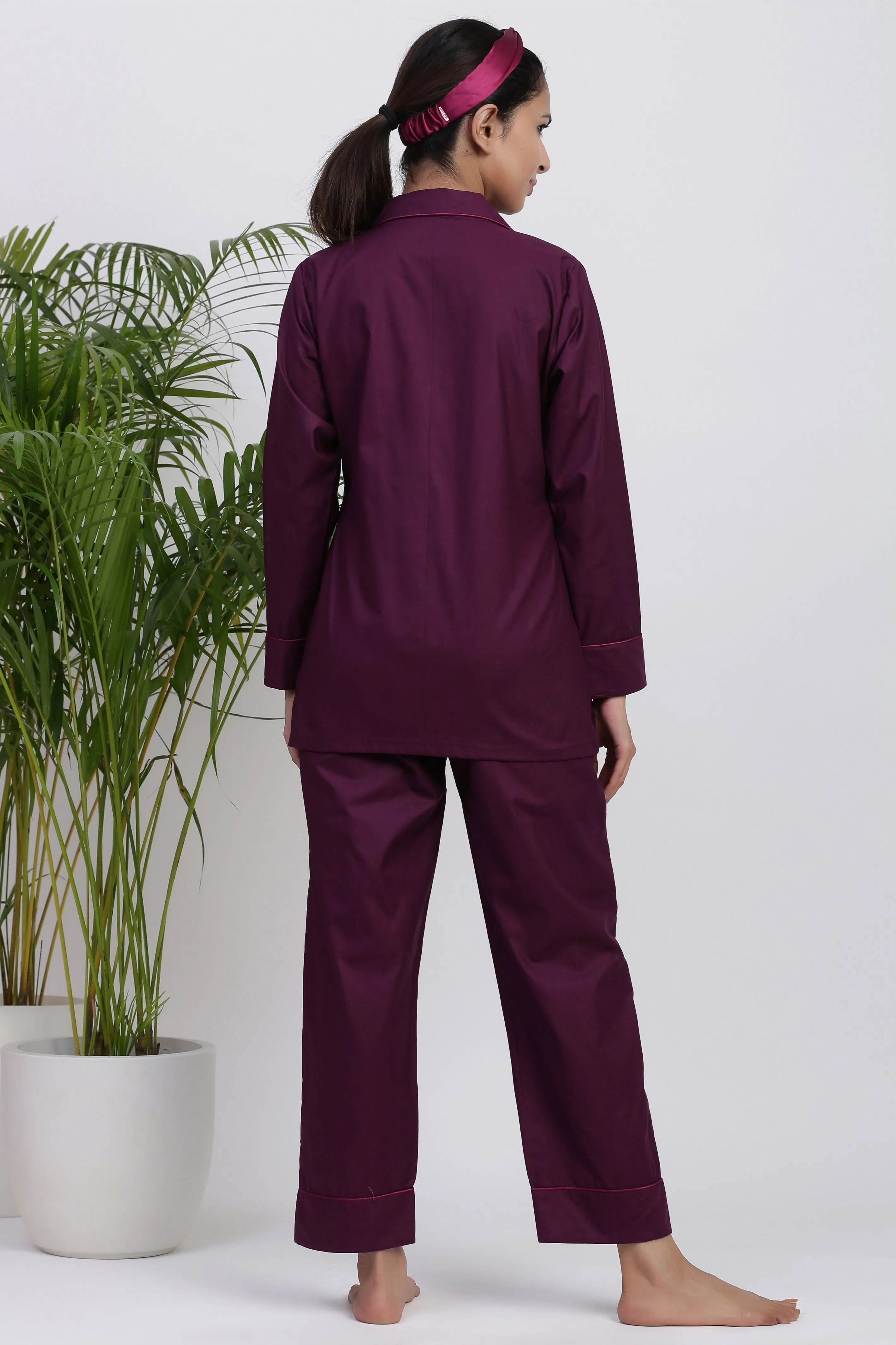 Luxe Sangria Night Suit