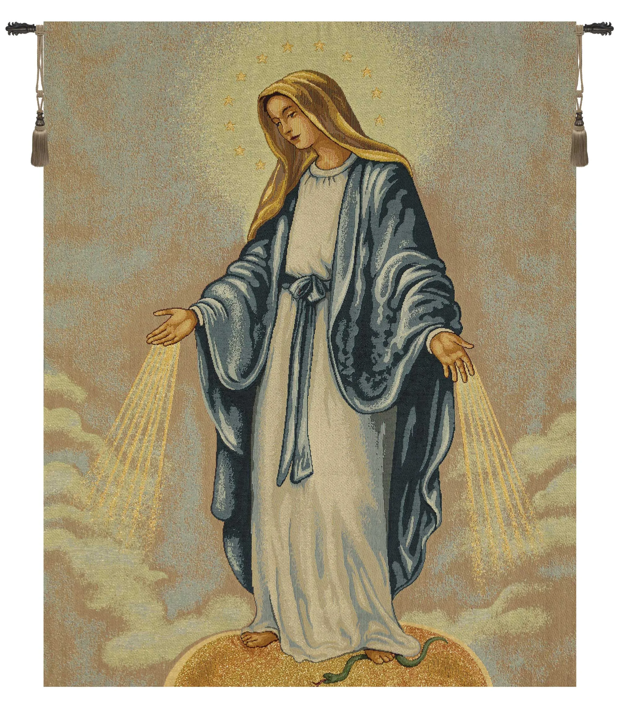 Madonna Miracolosa Italian Tapestry Wall Hanging by Alberto Passini