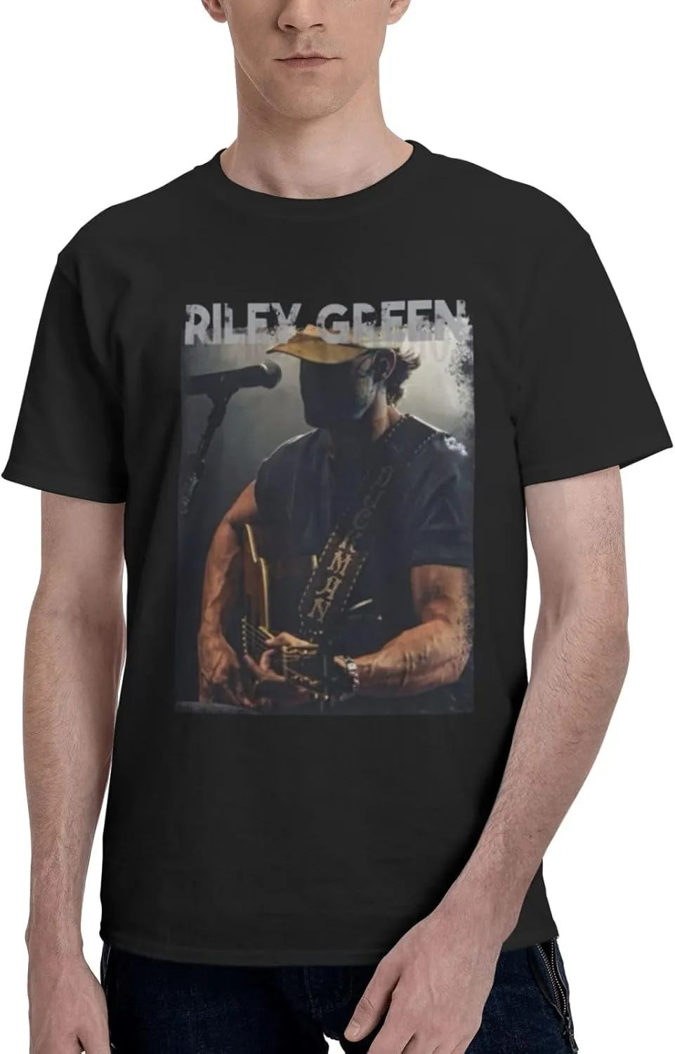 Men's Cotton Short-Sleeved T Shirt Funny Crewneck Top Tee