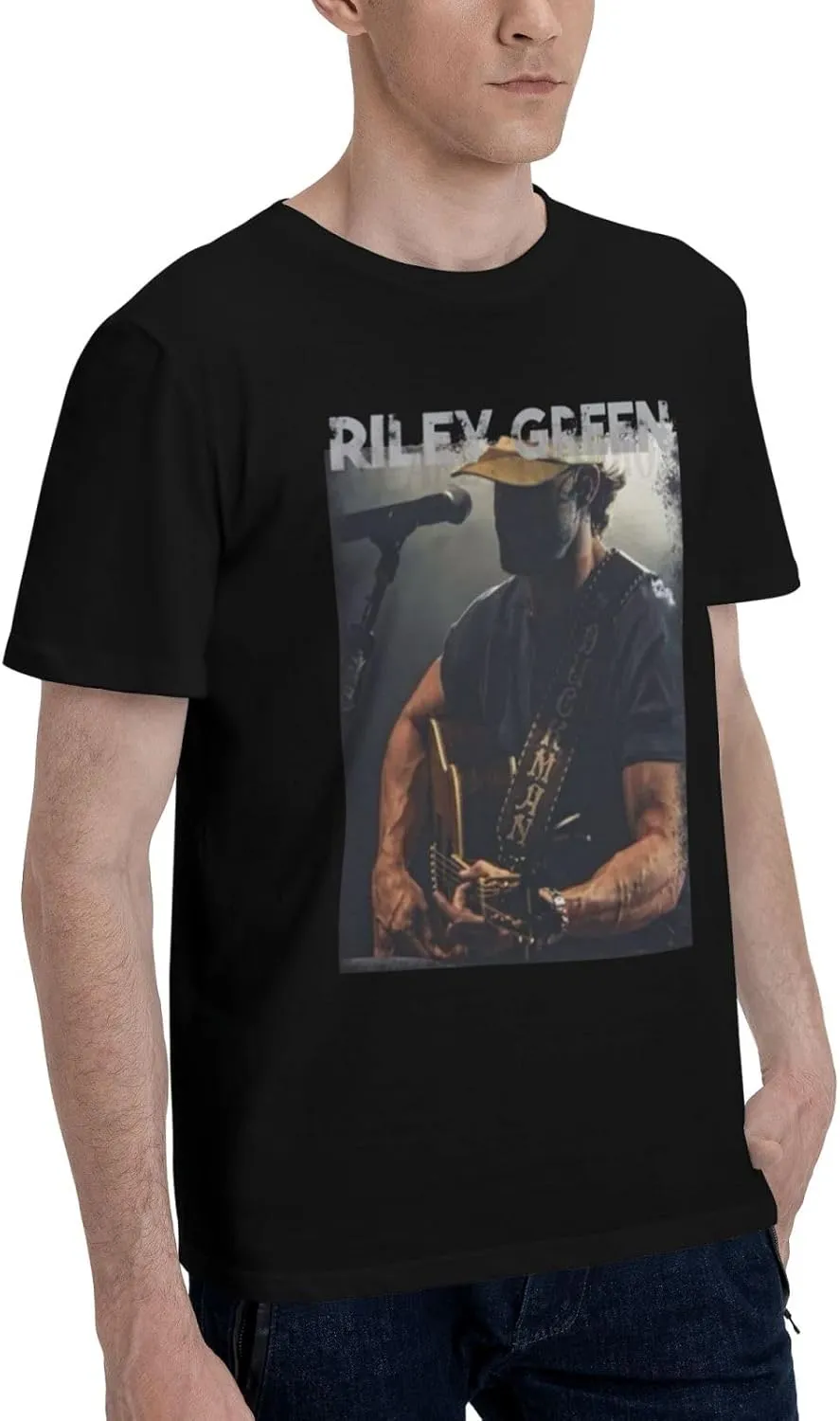 Men's Cotton Short-Sleeved T Shirt Funny Crewneck Top Tee