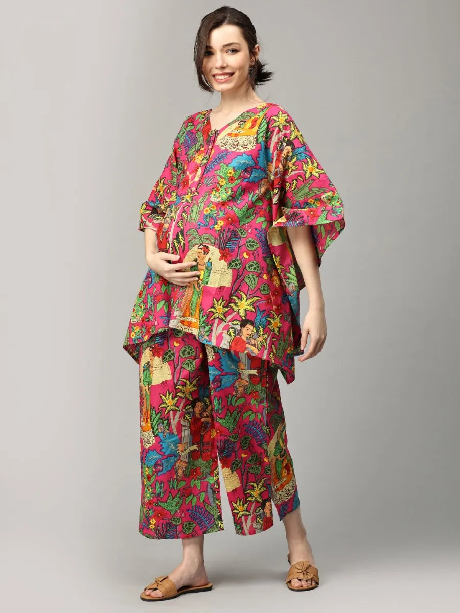 Mexican Muse Maternity and Nursing Kaftan Set