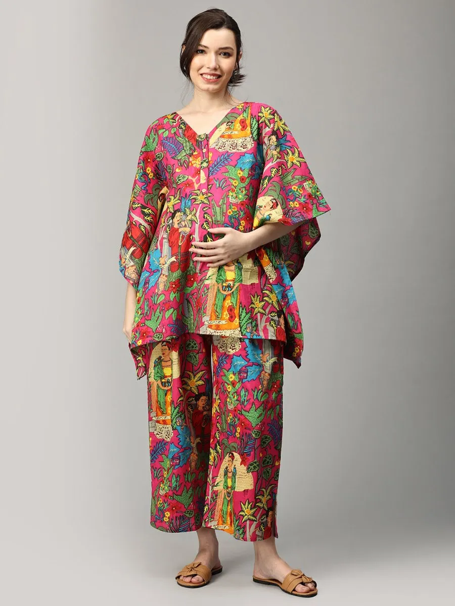Mexican Muse Maternity and Nursing Kaftan Set