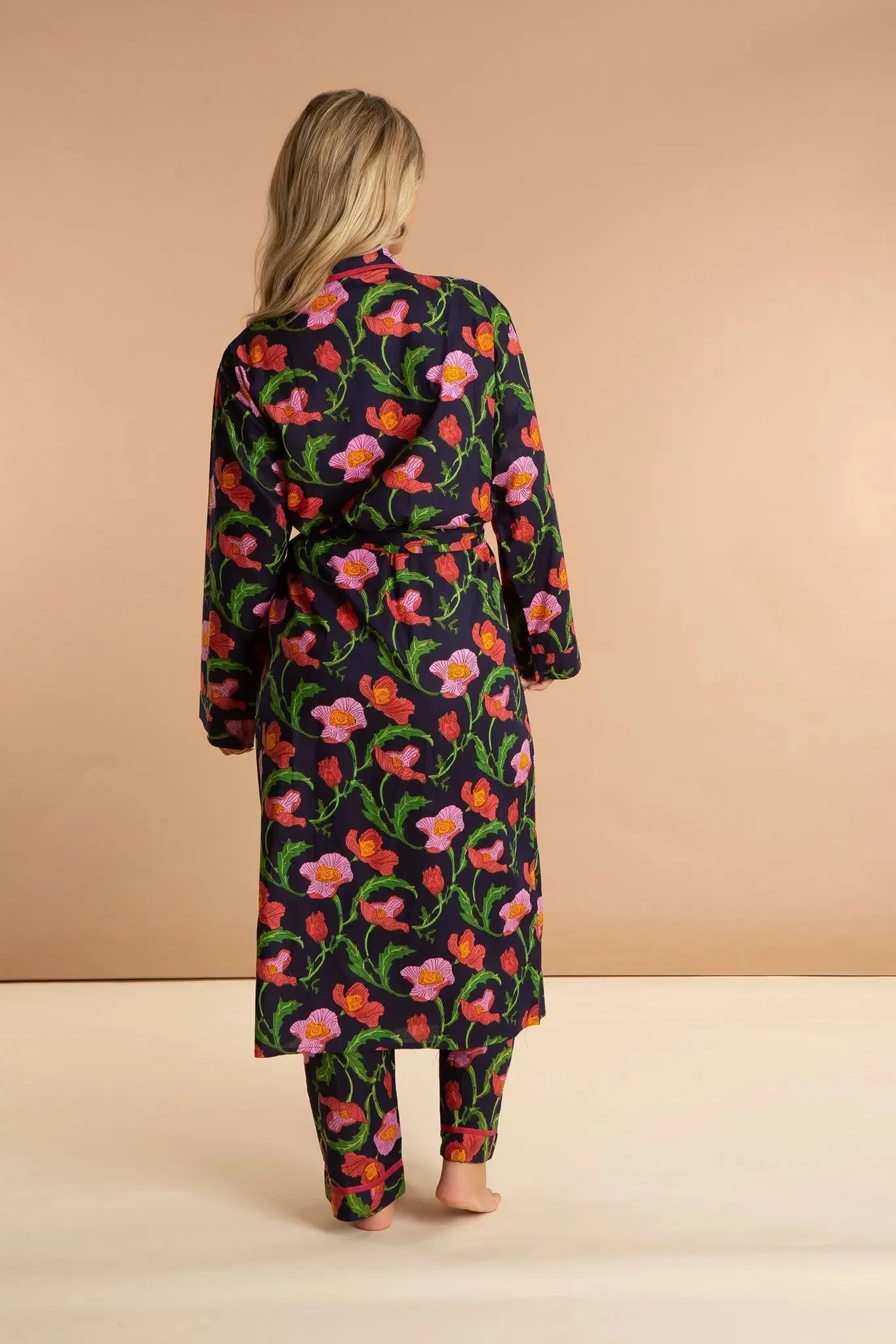 Midnight Sweetpea Women's Cotton Robe