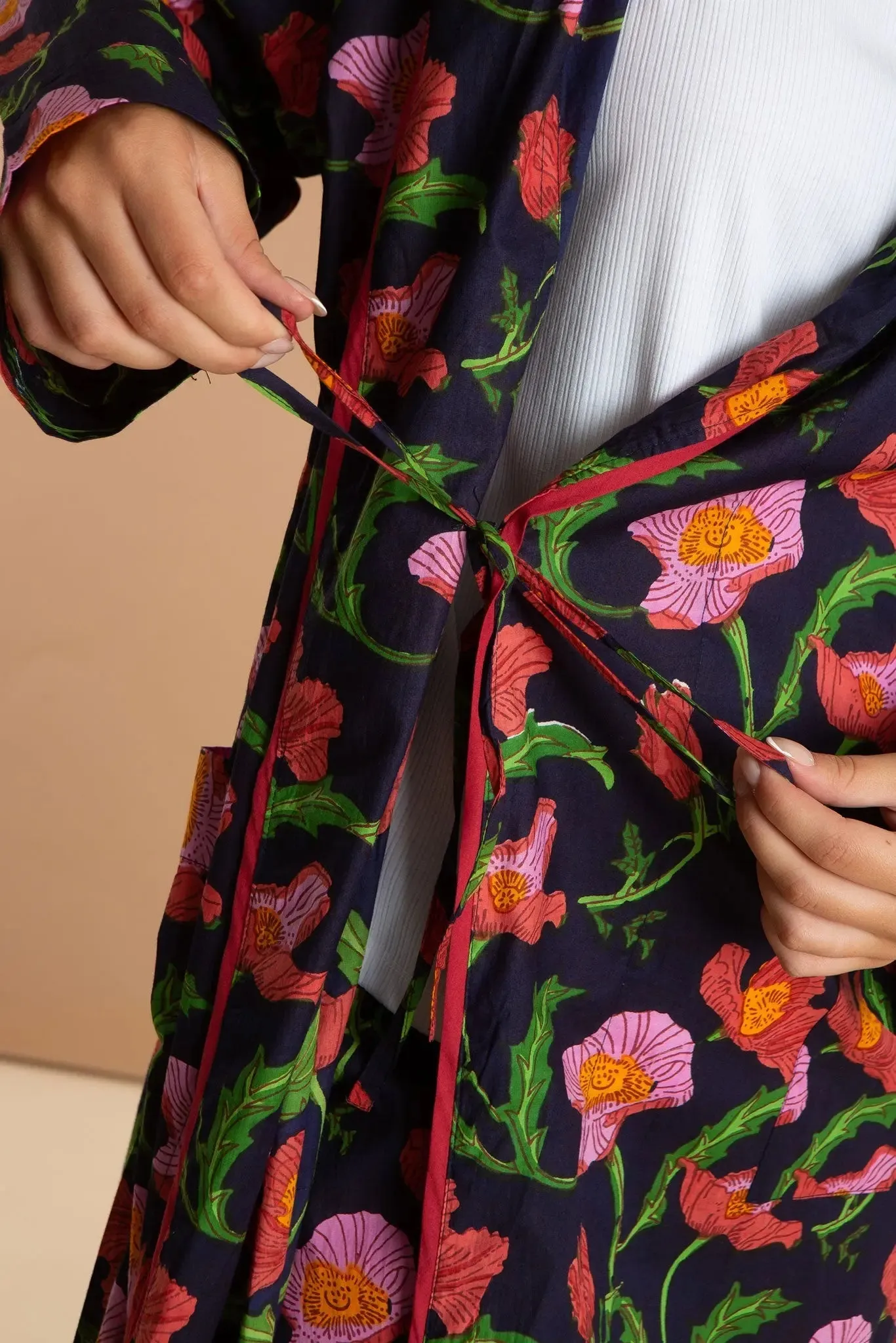 Midnight Sweetpea Women's Cotton Robe