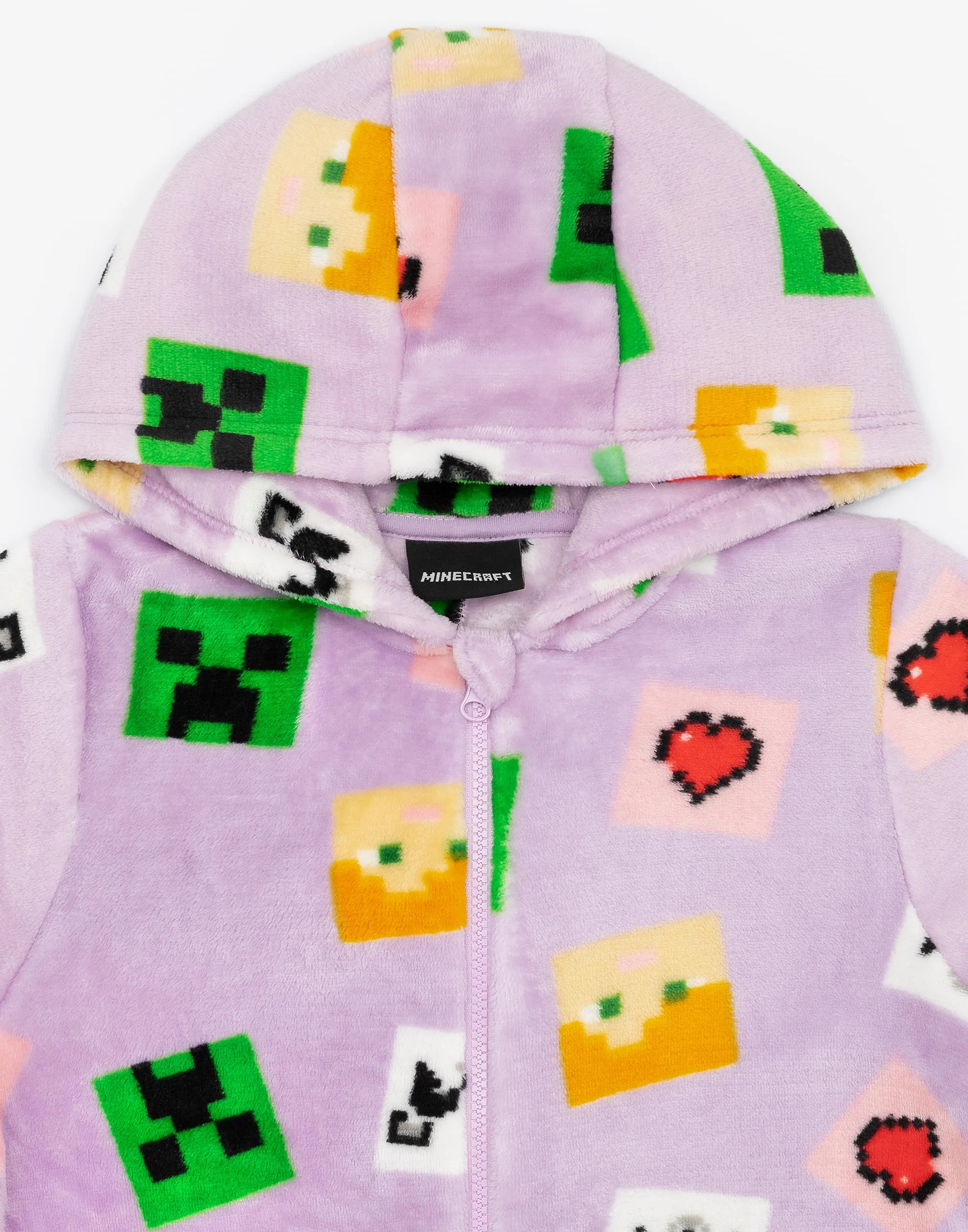 Minecraft Girls Purple All Over Print Onesie