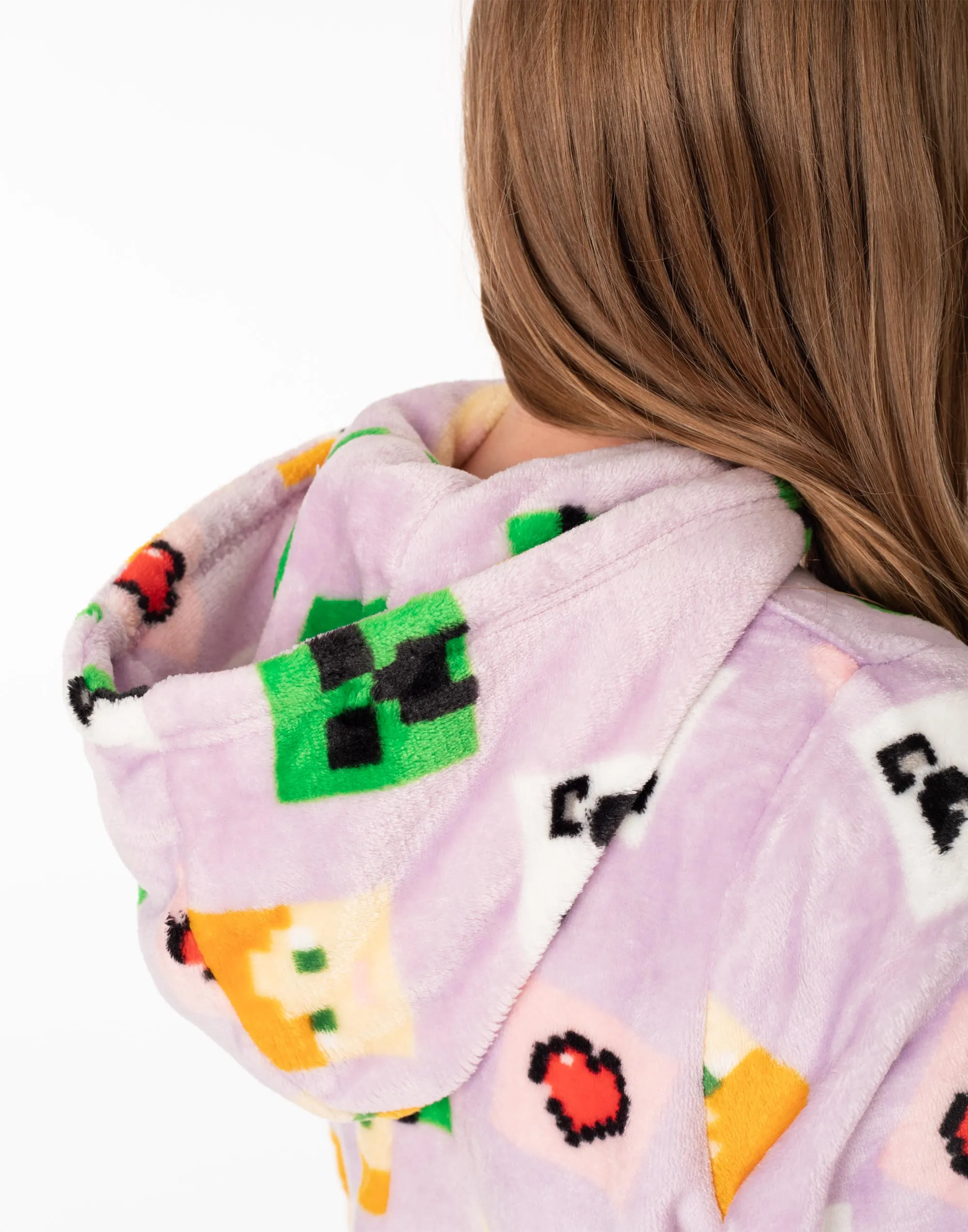 Minecraft Girls Purple All Over Print Onesie