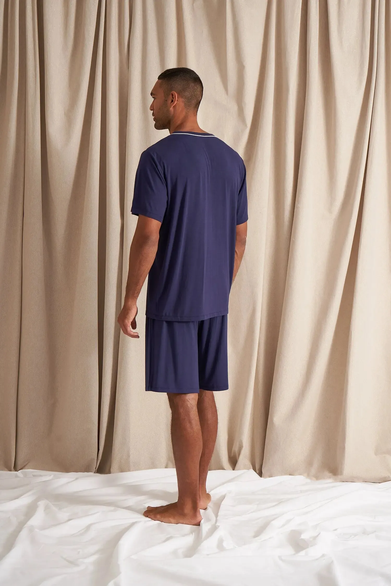 Mister You Bamboo Short Pyjama Set in Midnight