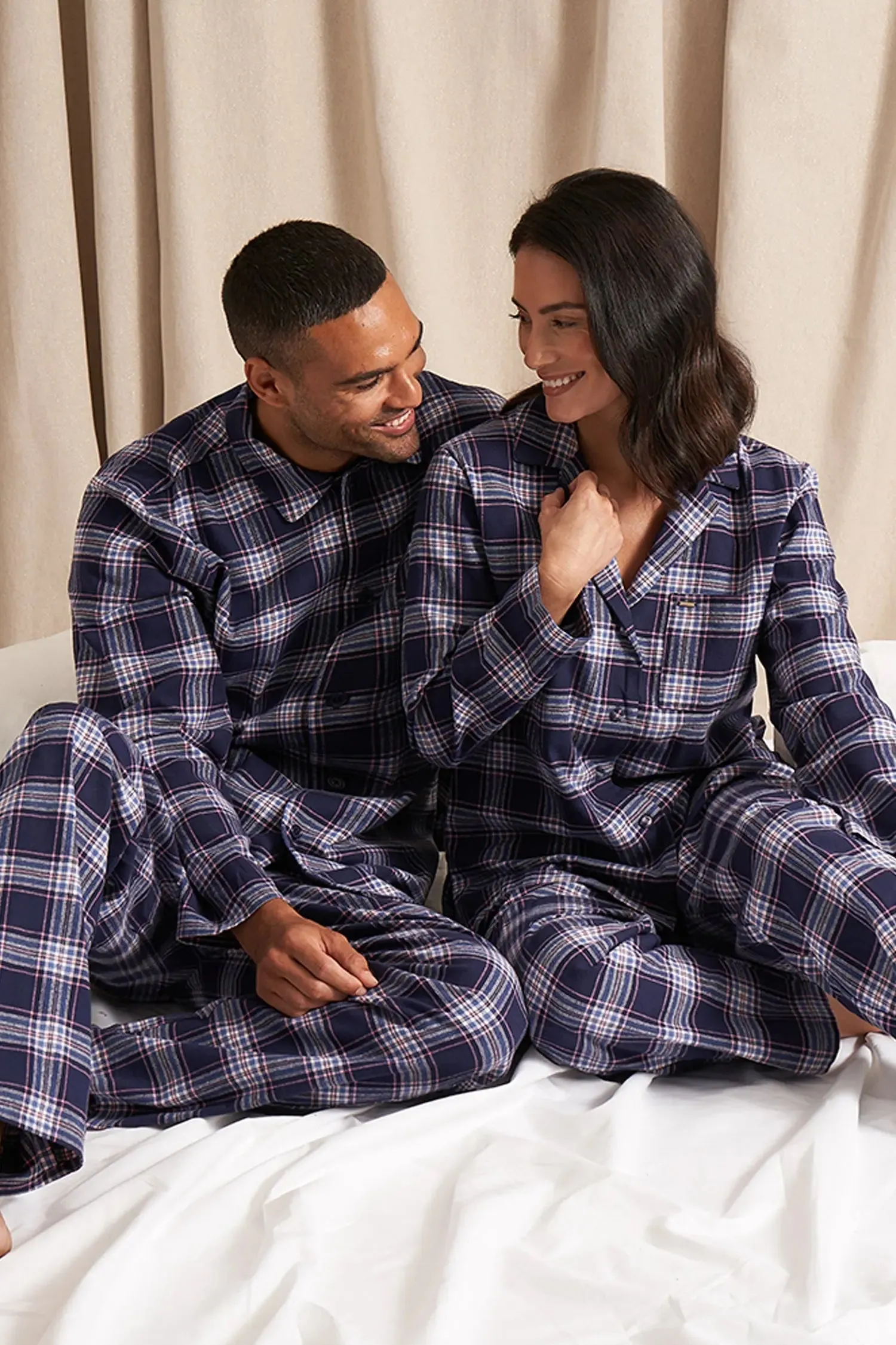 Mister You Plaid Pyjamas in Midnight