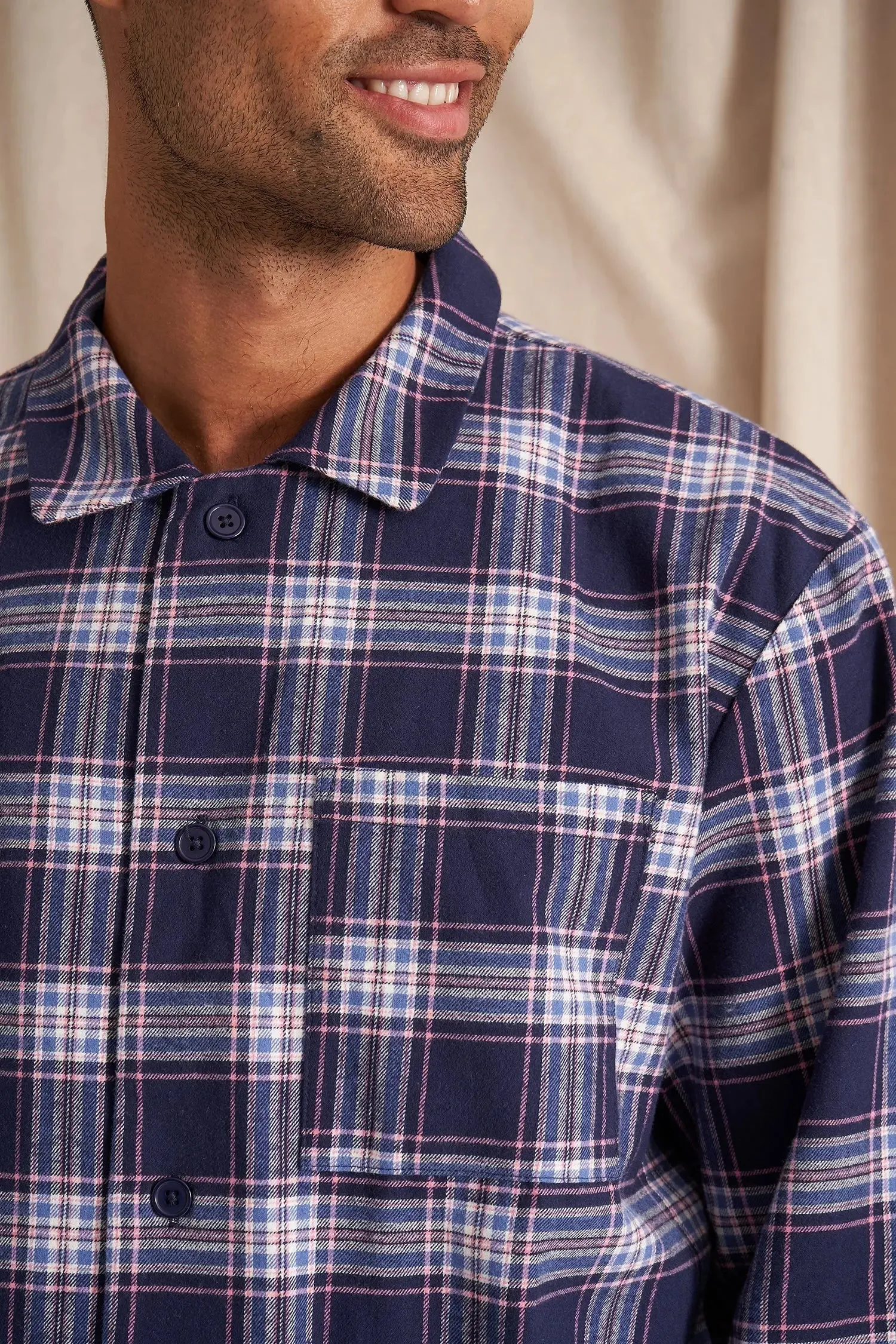 Mister You Plaid Pyjamas in Midnight