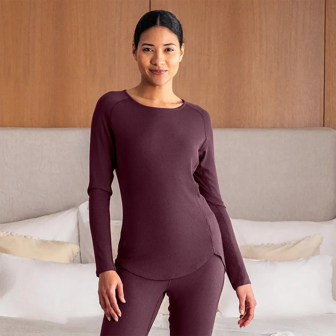 NATTWELL™ Women's Long Sleeve Top Rib - Various Colours