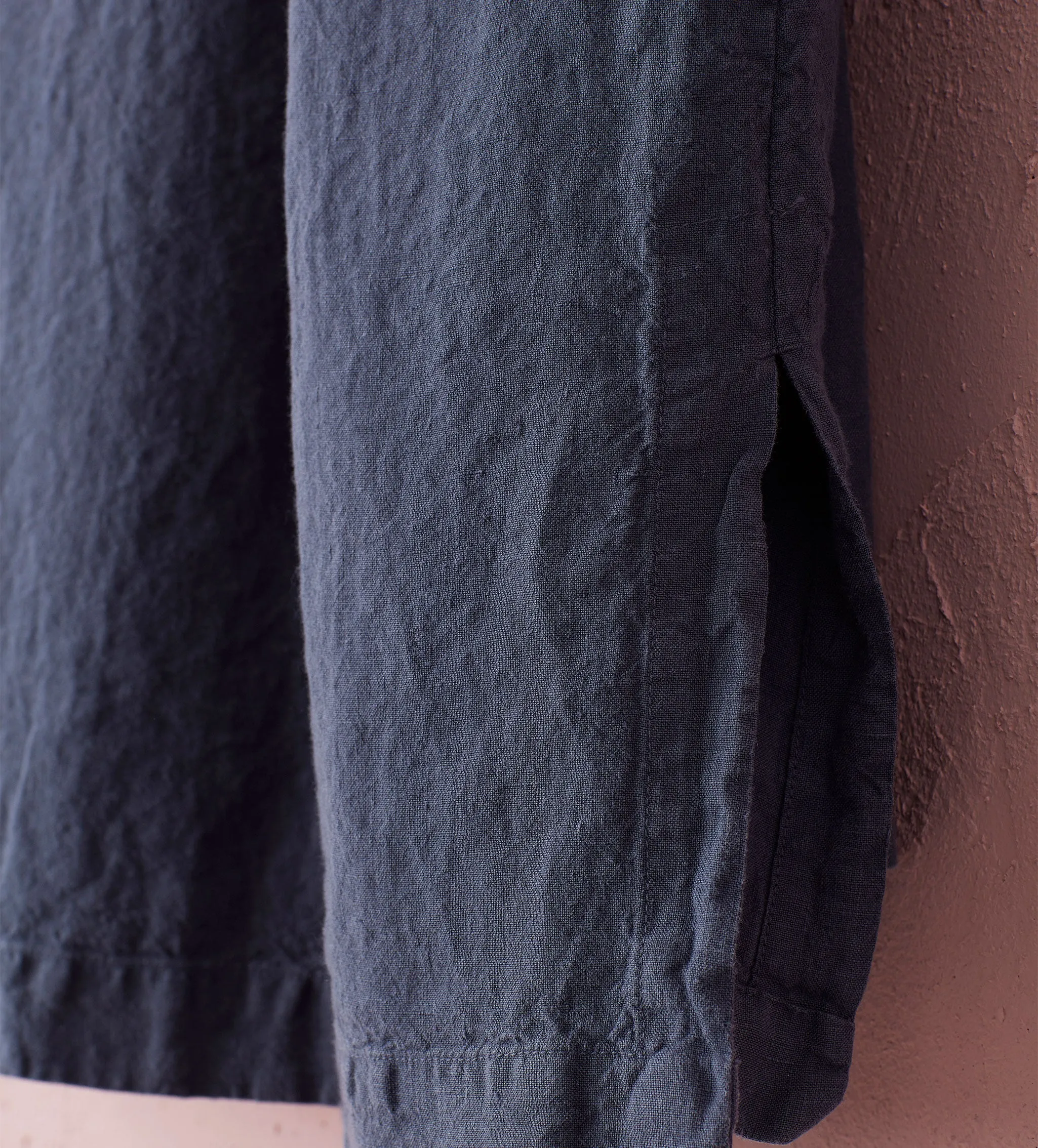Navy Blue Willa 100% Linen Long Cami Nightie