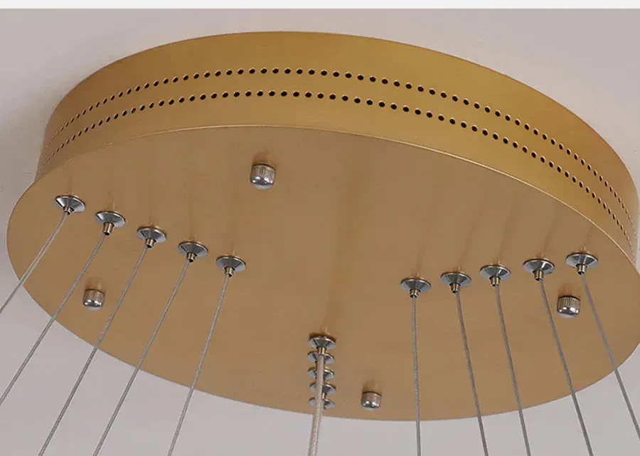New Modern LED Pendant Lights Lliving Room Dining Black White Golden Coffee Rings Aluminum Body Ceiling Mounted Indoor Lamps De