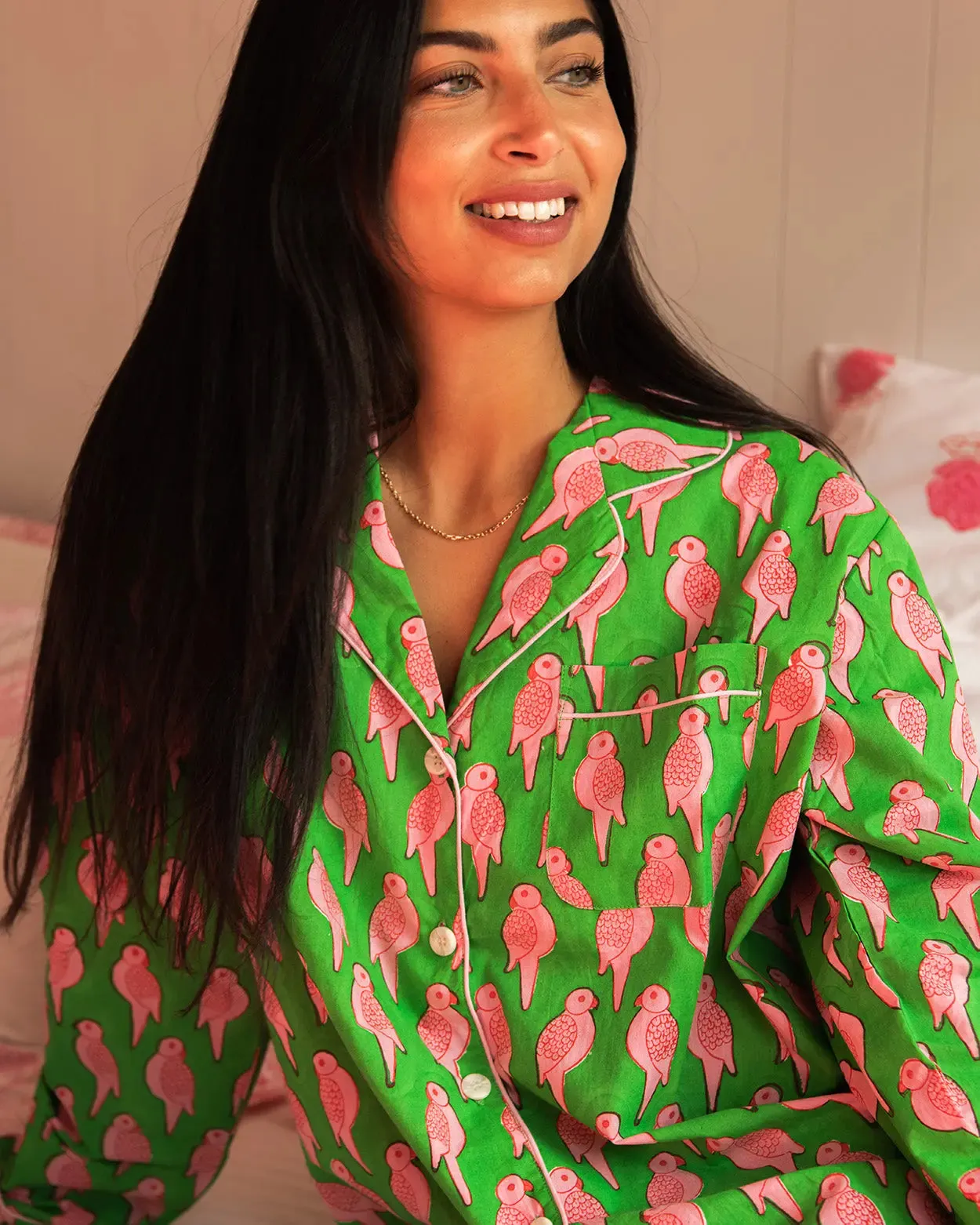 Parrot Women's Cotton Pyjama Trouser Set