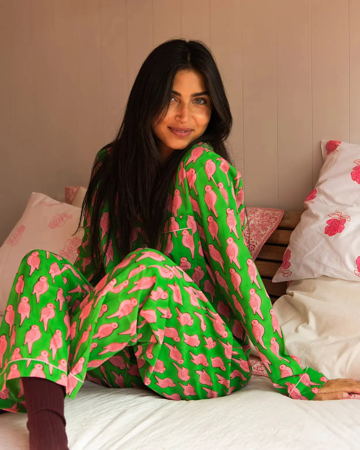 Parrot Women's Cotton Pyjama Trouser Set