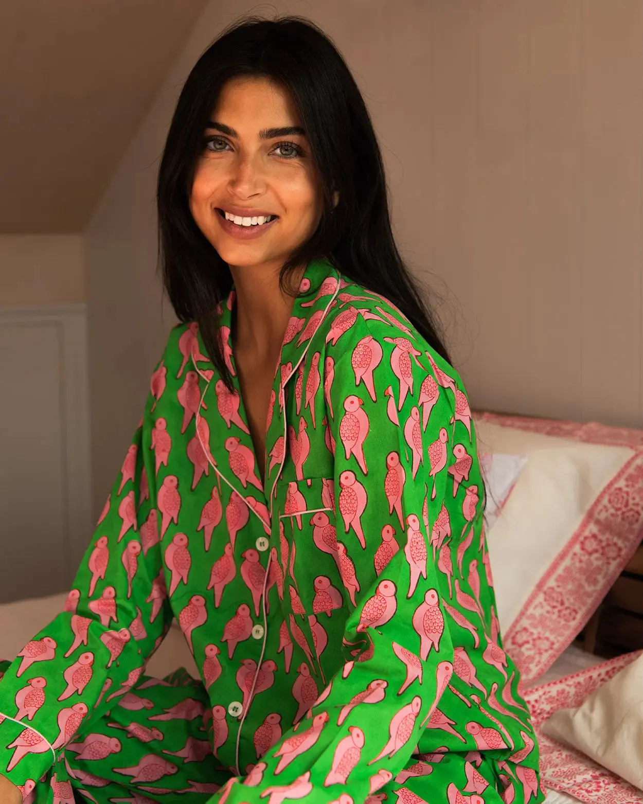 Parrot Women's Cotton Pyjama Trouser Set
