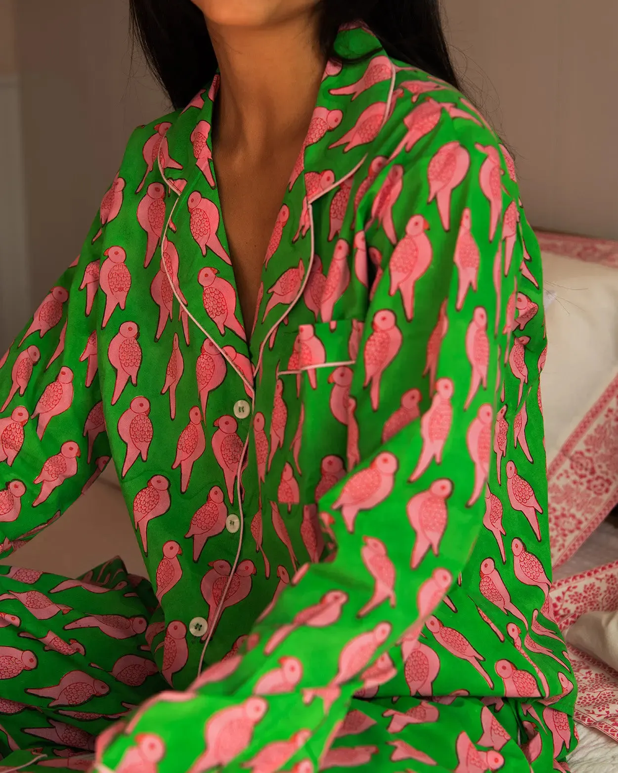 Parrot Women's Cotton Pyjama Trouser Set