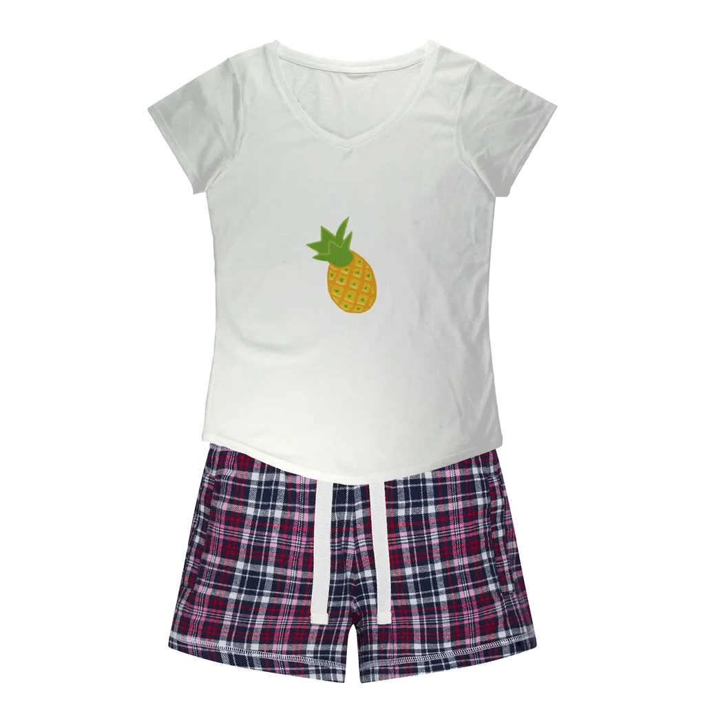 Pineapple Women's Sleepy Tee and Flannel Short