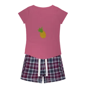 Pineapple Women's Sleepy Tee and Flannel Short