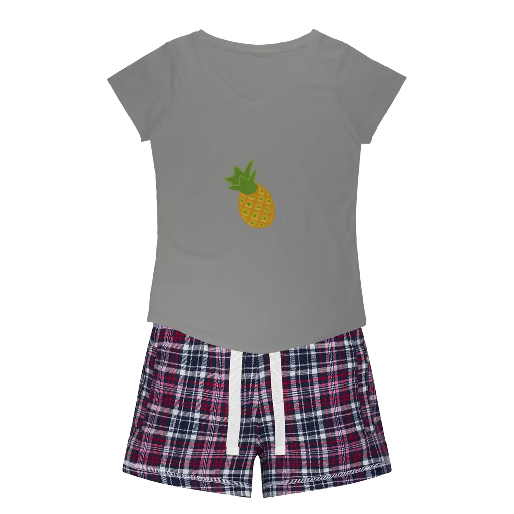 Pineapple Women's Sleepy Tee and Flannel Short