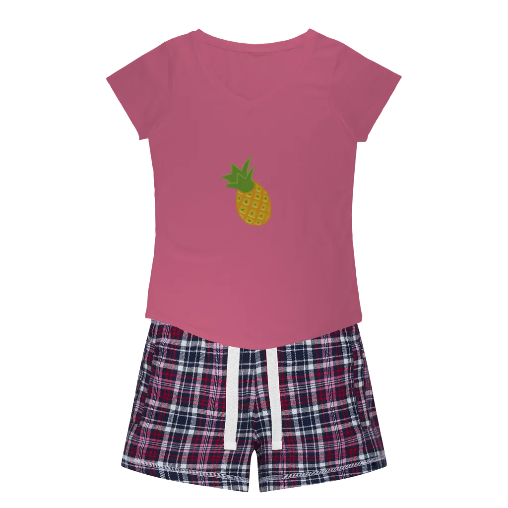 Pineapple Women's Sleepy Tee and Flannel Short