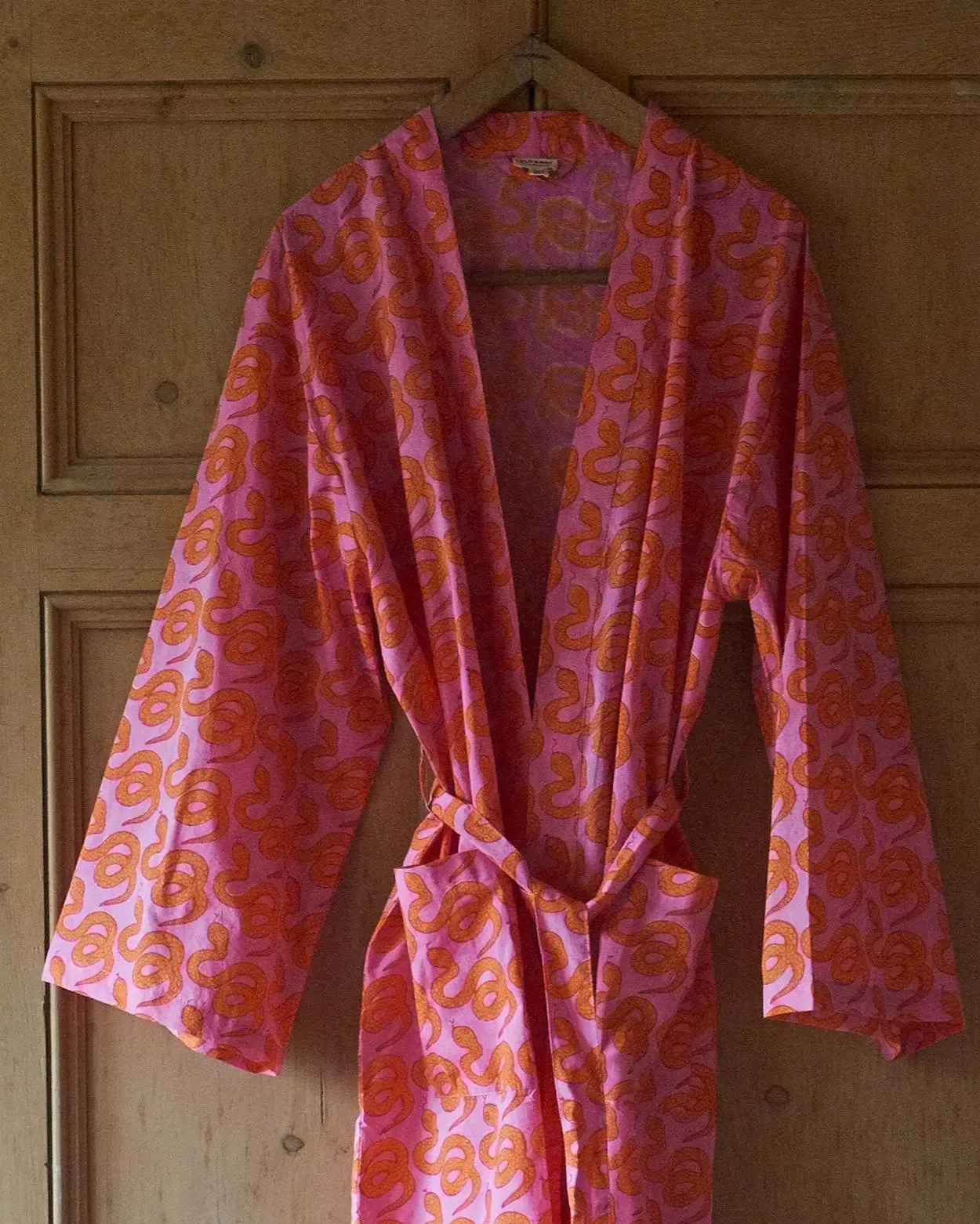 Pink & Orange Snake Kimono