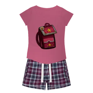 Pink Bag Women's Sleepy Tee and Flannel Short