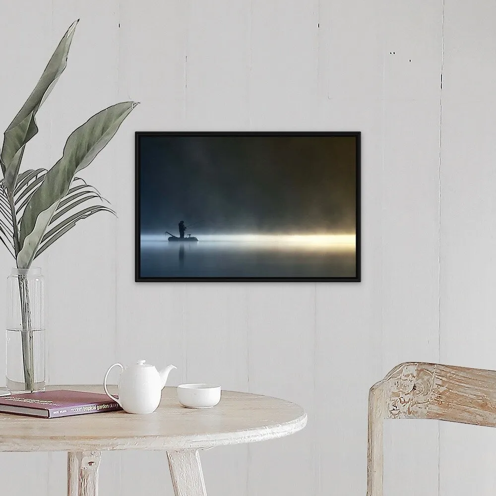 "Burn My Shadow" Black Float Frame Canvas Art