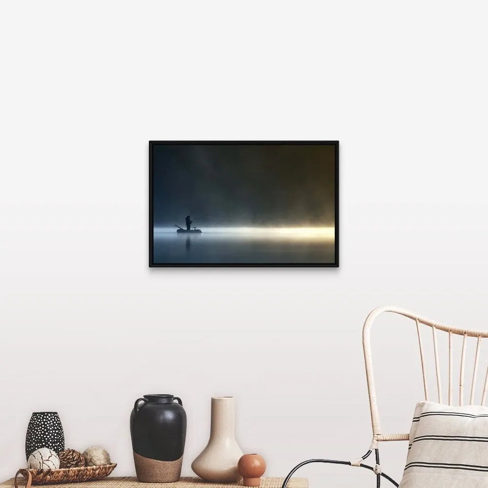 "Burn My Shadow" Black Float Frame Canvas Art