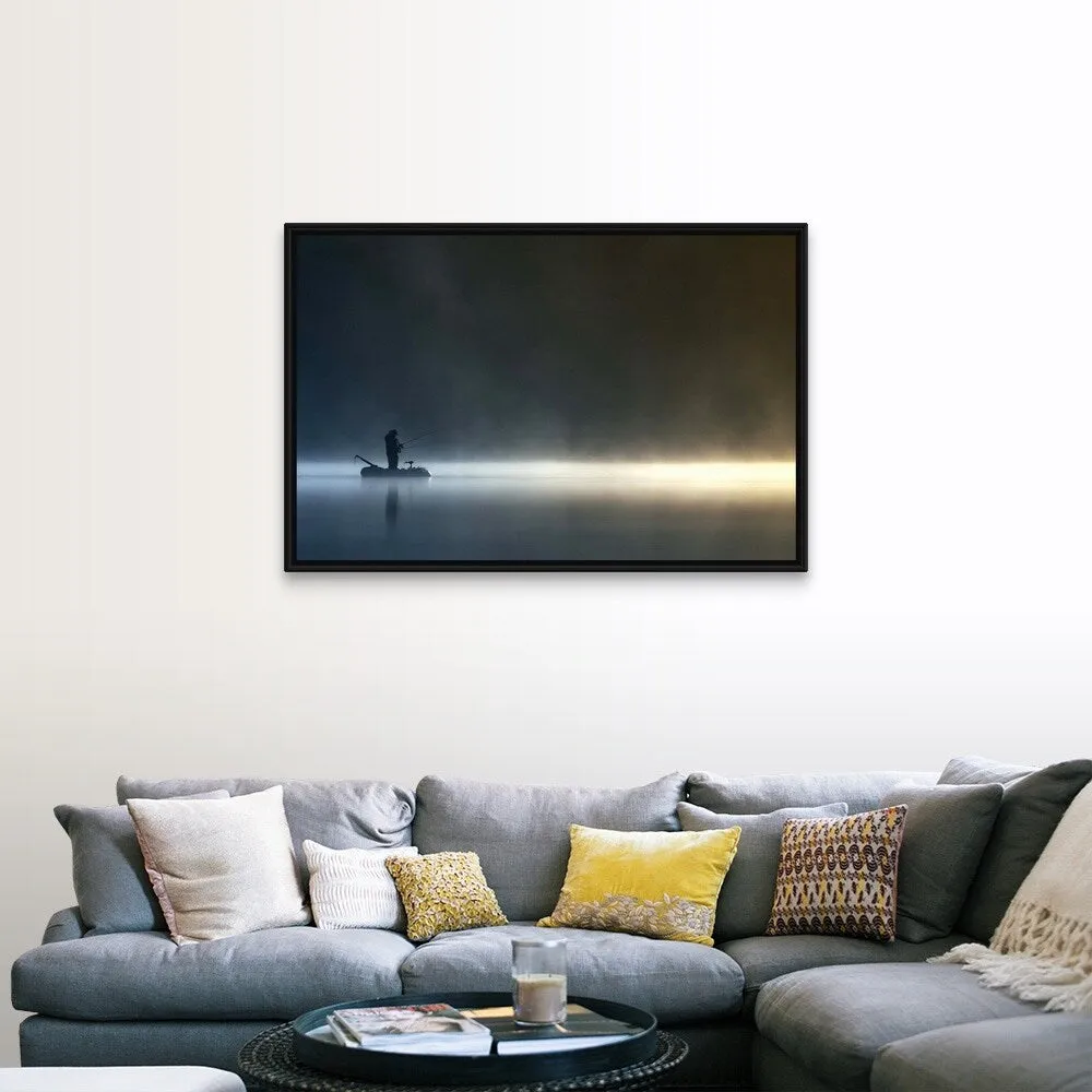 "Burn My Shadow" Black Float Frame Canvas Art