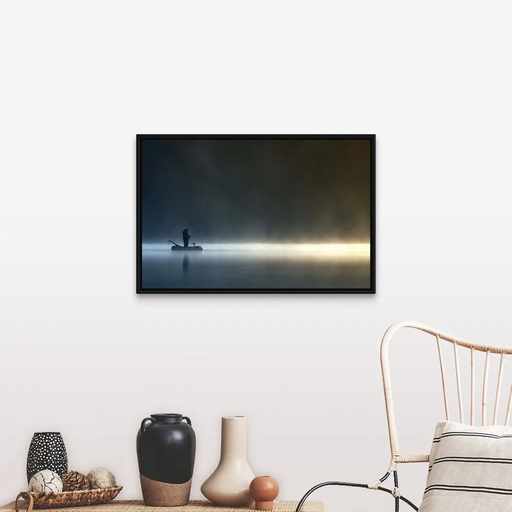 "Burn My Shadow" Black Float Frame Canvas Art