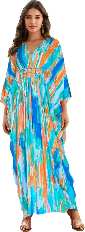 RanRui Women Beach Cover up Caftan Loungewear Swimsuit Cover Up Kaftan Dress
