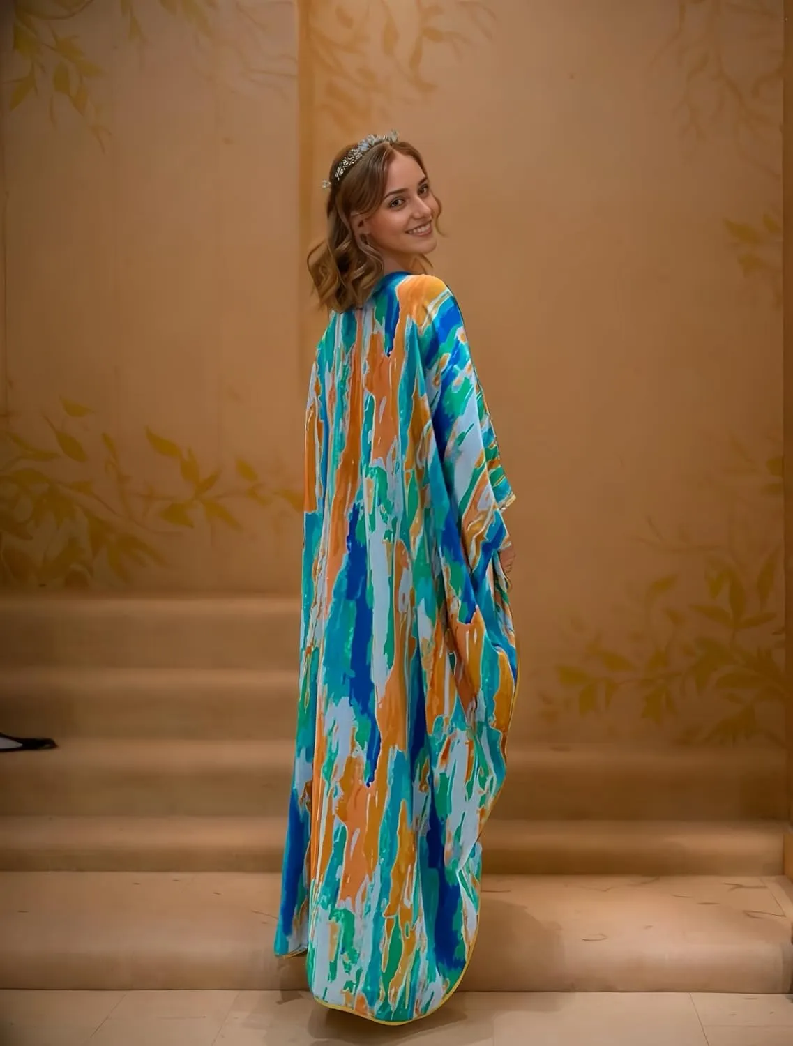 RanRui Women Beach Cover up Caftan Loungewear Swimsuit Cover Up Kaftan Dress