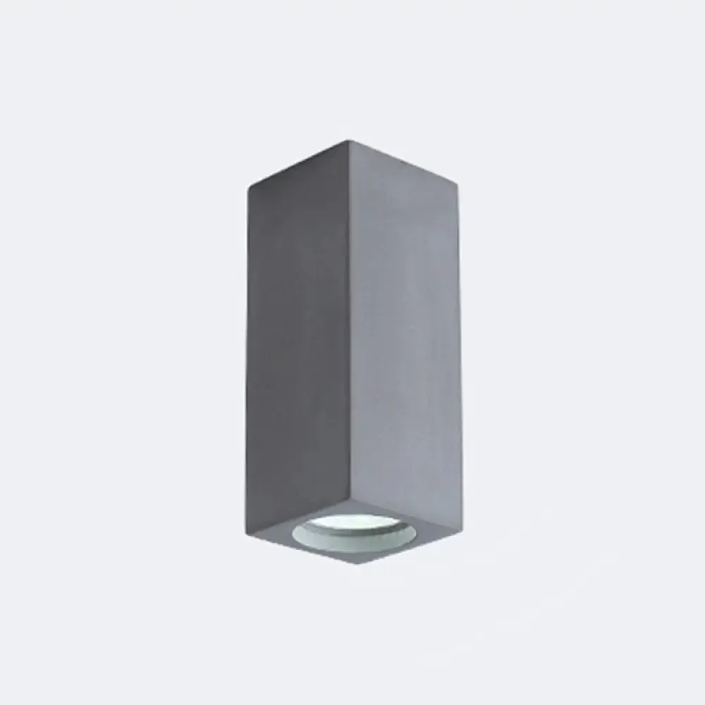 Rectangular LED Flush Mount Ceiling Light - Sleek & Stylish Cement Finish for Bedroom