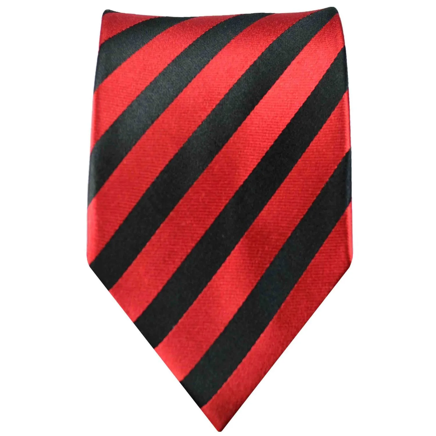 Red and Black Striped Silk Necktie by Paul Malone