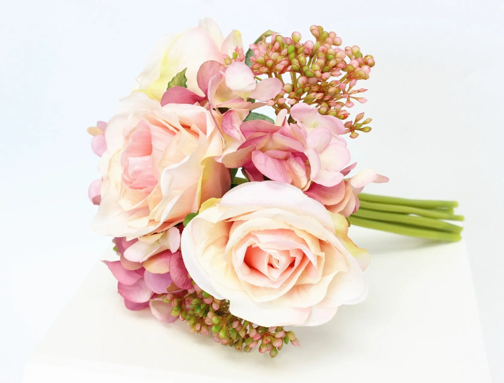 Rose Flower Bouquet with Hydrangea and seeds