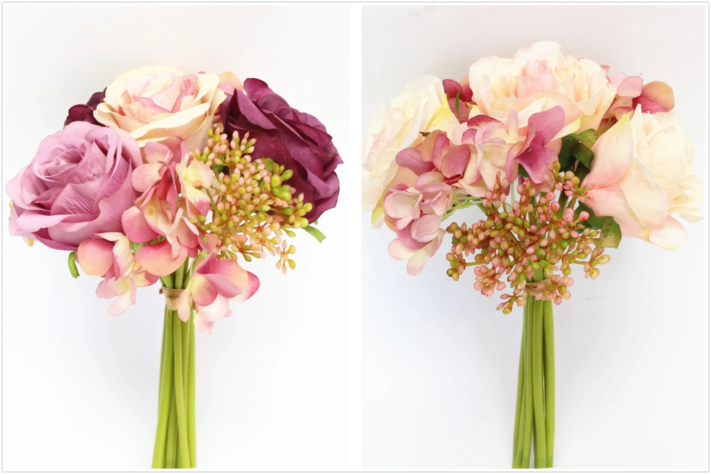 Rose Flower Bouquet with Hydrangea and seeds