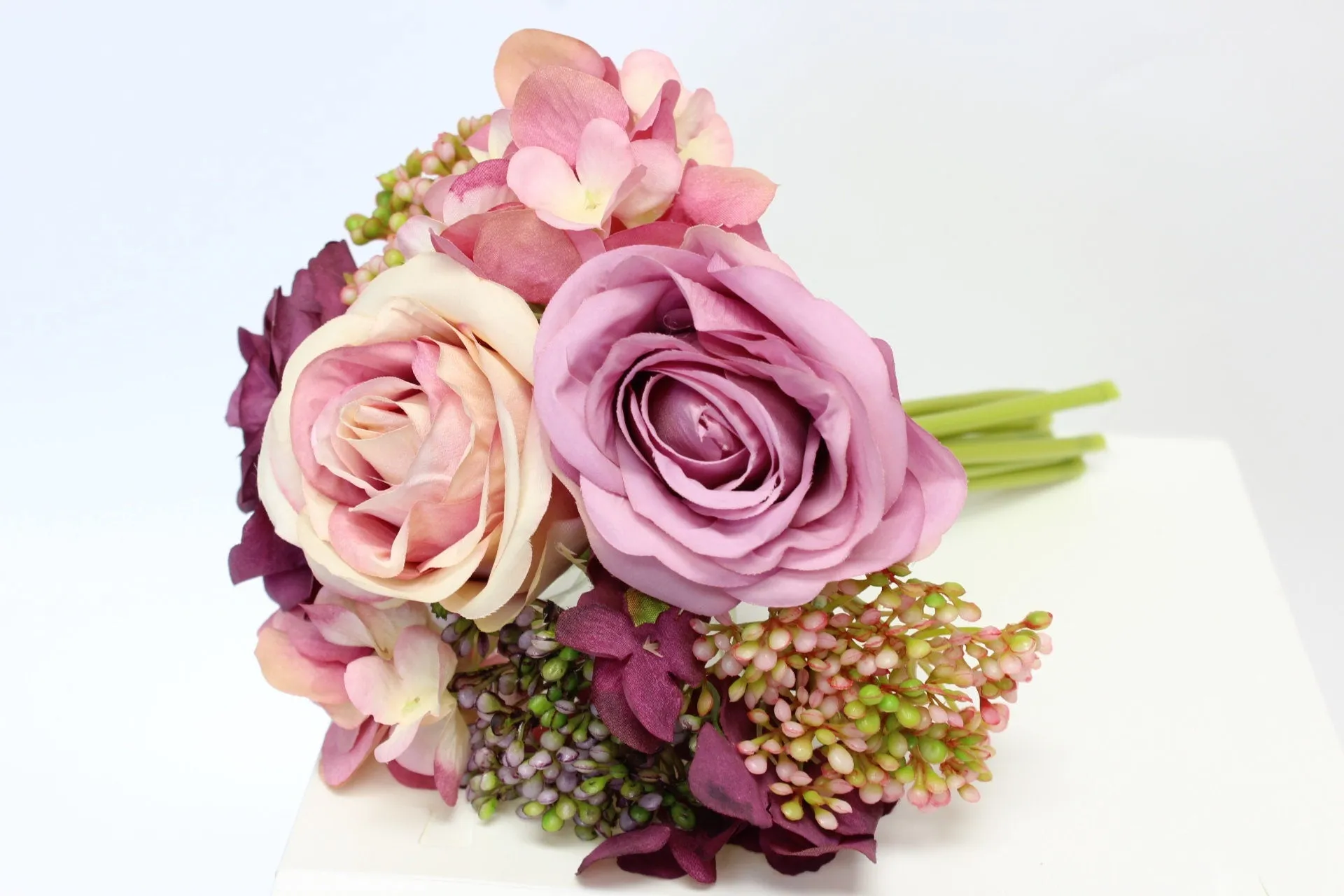 Rose Flower Bouquet with Hydrangea and seeds