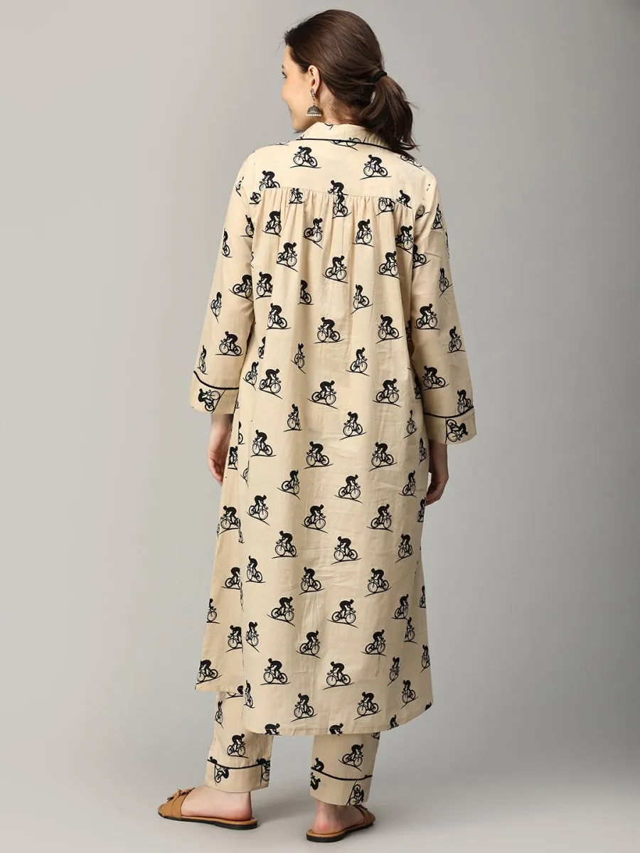 Shadowed Ride Maternity and Nursing Nightwear Set