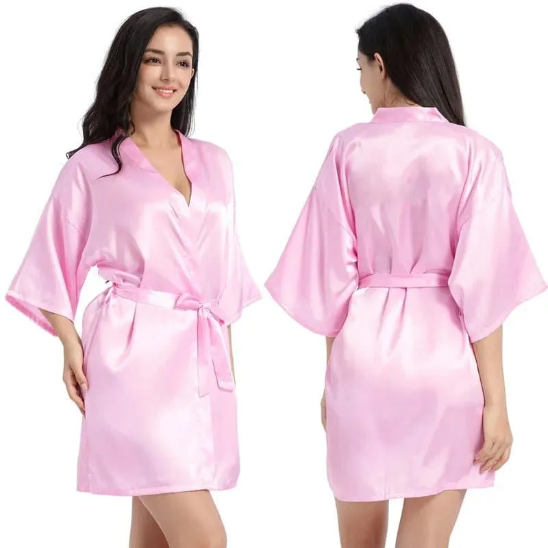 Short Satin Robes - Luxurious Above-Knee Length Robes for Women | Elegant & Comfortable
