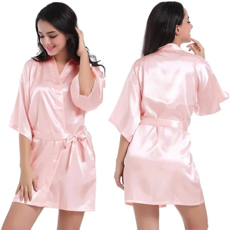 Short Satin Robes - Luxurious Above-Knee Length Robes for Women | Elegant & Comfortable