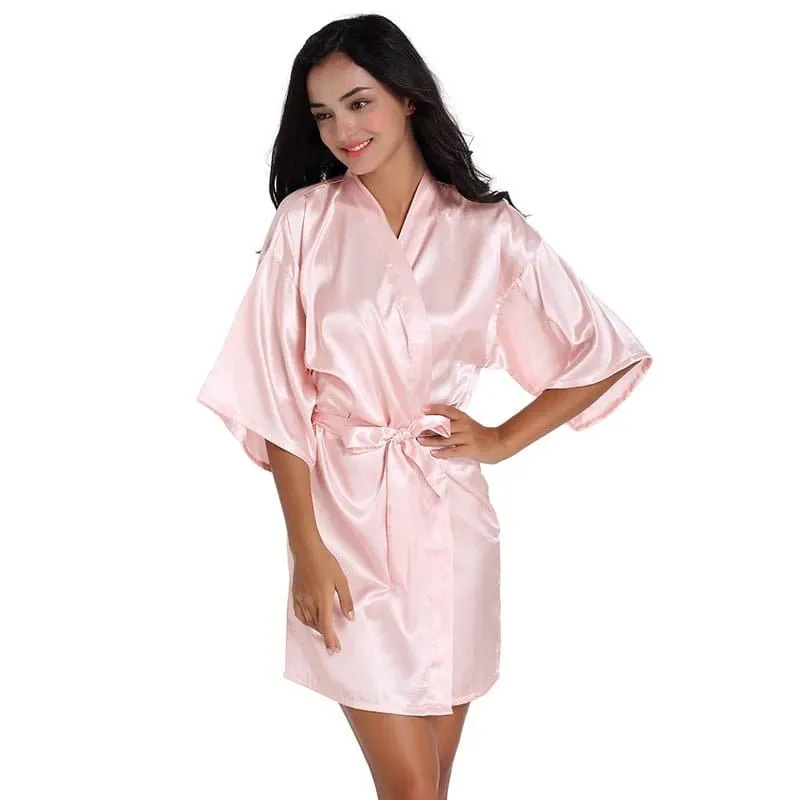 Short Satin Robes - Luxurious Above-Knee Length Robes for Women | Elegant & Comfortable