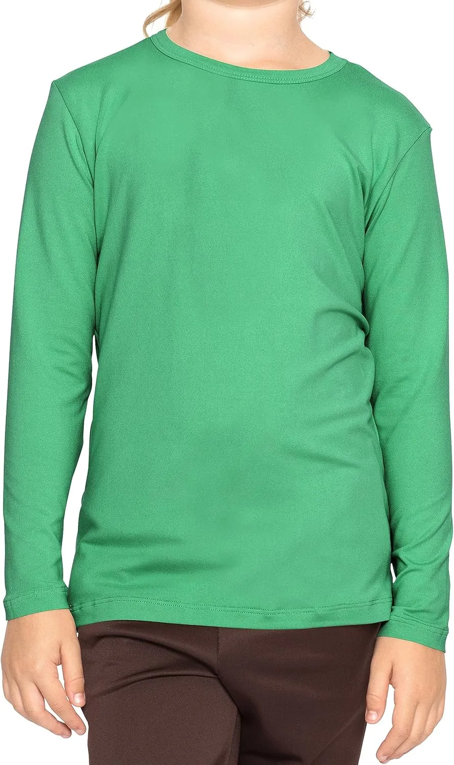 STRETCH IS COMFORT Girls Classic Crew Neck Short or Long Sleeves Tee Shirt | Ultra Soft Everyday Basic Top | 2T16