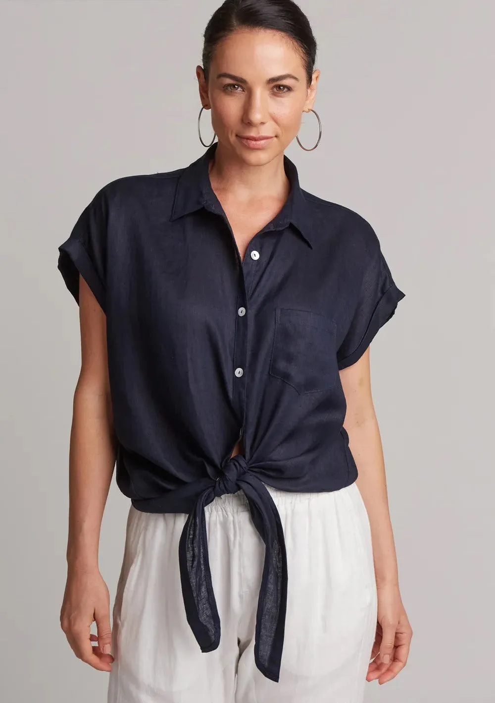 Studio Tie Shirt - Navy