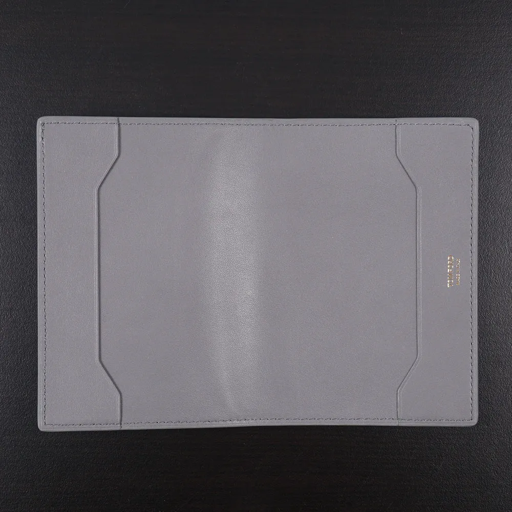 Tom Ford Passport Cover in Gray Leather