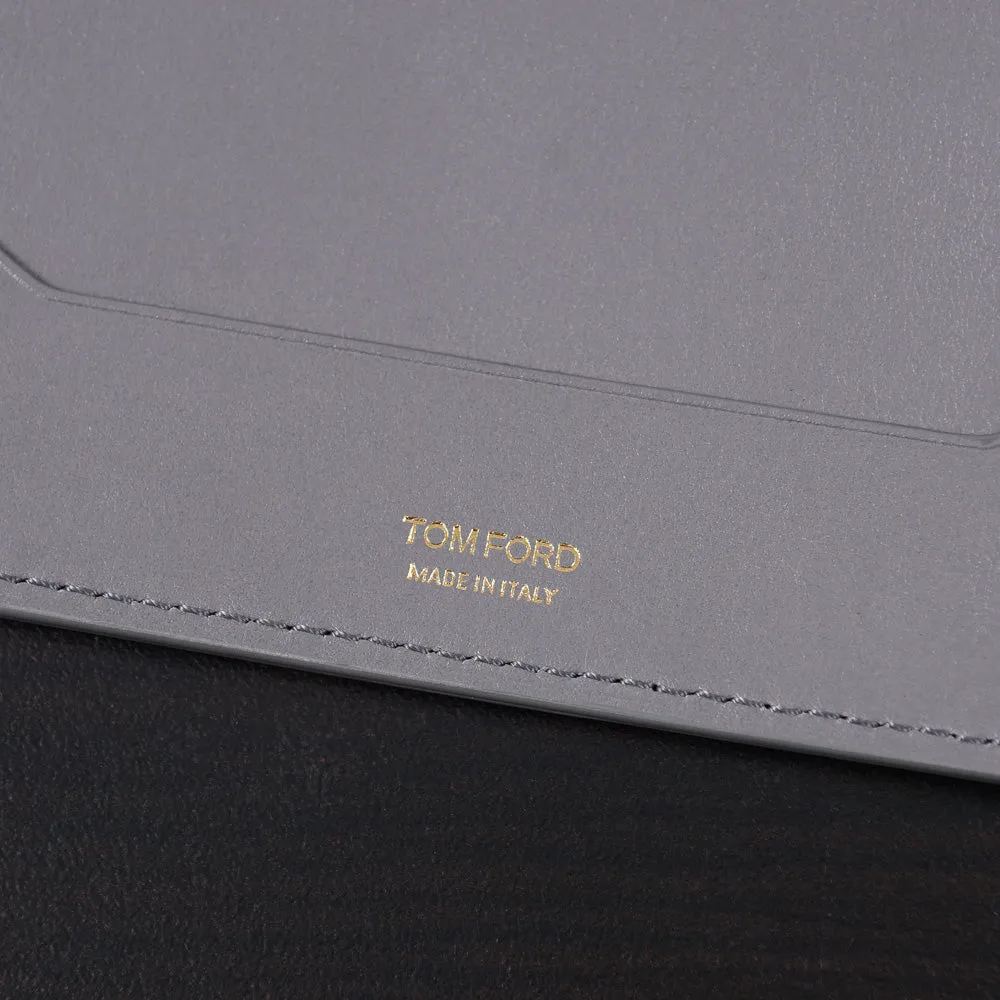 Tom Ford Passport Cover in Gray Leather