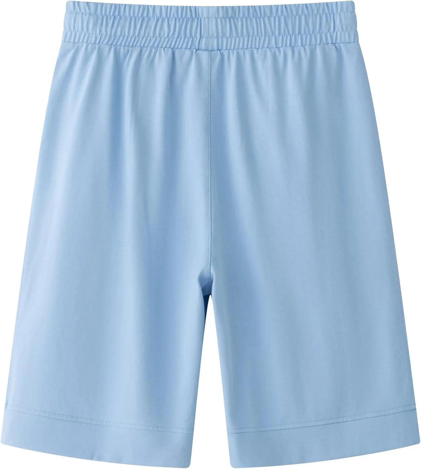 Vcansion Women's Casual Cotton Elastic Waist Drawstring Bermuda Shorts with Pockets