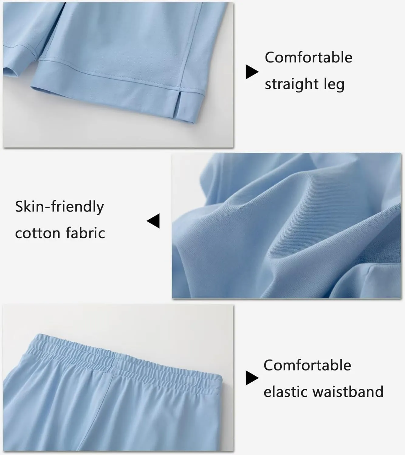 Vcansion Women's Casual Cotton Elastic Waist Drawstring Bermuda Shorts with Pockets